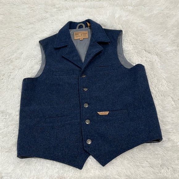 🦋 PR Powder River Outfitters Wool Panhandle Slim Vest Jacket - Picture 1 of 4